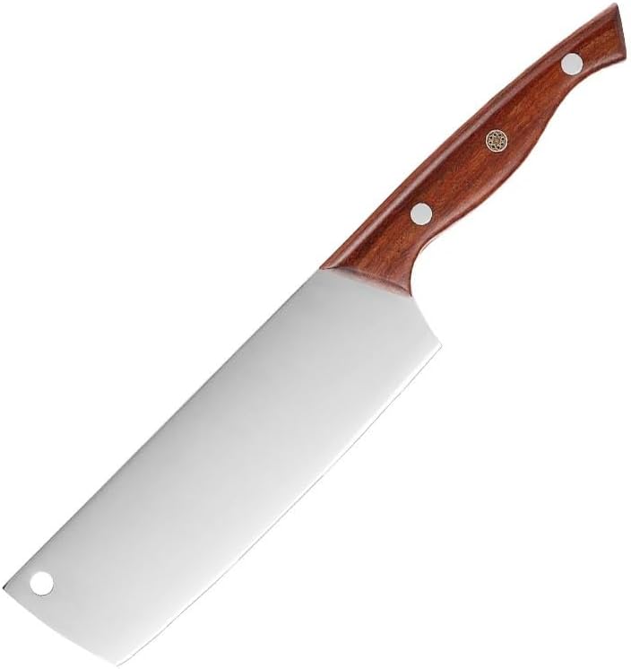 Meat Cleaver,Cleaver Knife 6.5 Inch Nakiri Knife 5Cr15 Stainless Steel Kitchen Knives Sharp Vegetable Meat Chef Knife Slicing Knifes Cutting Tools