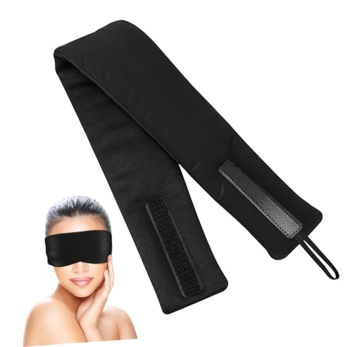 UTHCLO アイマスク睡眠遮光 調光LEDフィルター 電気ステッカー 供給ヘッドバンド 女性のための良いバレッタ アイカバースリープ 睡眠中の飛行機用旅行用アイマスク アイスシルク Black