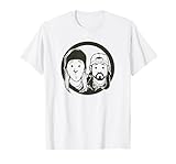 Jay and Silent Bob Simple Cartoon Faces T-Shirt, Men, White, X-Large