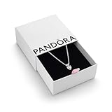 PANDORA Double Heart Pendant Sparkling Collier Necklace - Sterling Silver - Gift for Her - With Gift Box