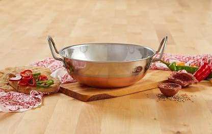Image of BLeaf Stainless Steel-Copper Bottom Kadhai /Frying Kadhai