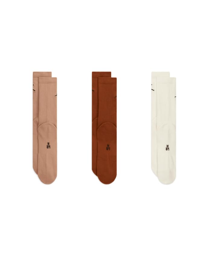 Jordan Everyday Brown Tones Multicolor Crew Socks Socks (3 Pair) - L4