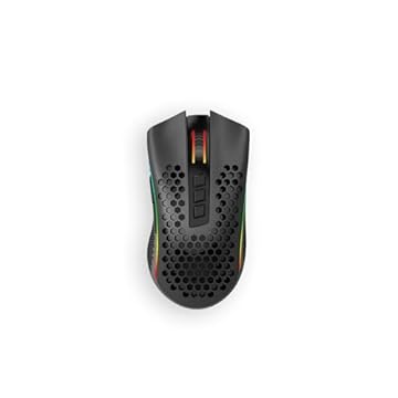 Mouse Gamer Redragon Storm Pro RGB 16000 DPI Pixart Paw 3335 Wireless Preto - M808-KS