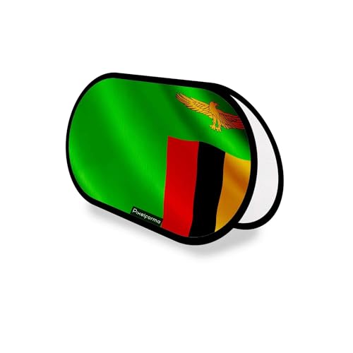 Support publicitaire drapeau Zambie en polyester pour signalétique extérieure 70x120cm