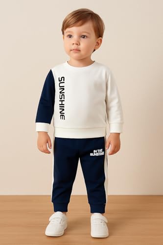 Image of NOVA BLOOM Kids Clothes for Boys | Cotton Printed Sweatshirt and Pants Set, Lightweight Breathable Kids Dress Boy Outfit, Comfortable Baby Boy Dress for Summer and Winter Wear