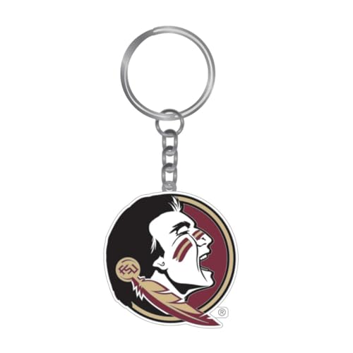 Porte-clés Florida State Seminoles NCAA en métal gravé pour fan