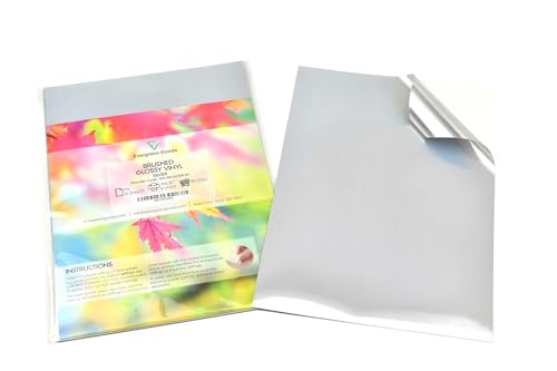 Vinyle argenté brossé A4 Evergreen Goods, feuilles autocollantes haut de gamme pour Silhouette