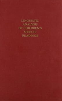 Hardcover Linguistic Analysis of Children's Speech: Readings Book