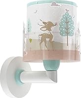 Dalber kinder Wandlampe kinderzimmer, Kinderlampe Wandleuchte Wolken Loving Deer Reh Tiere Rosa, Rose, 61279, E27