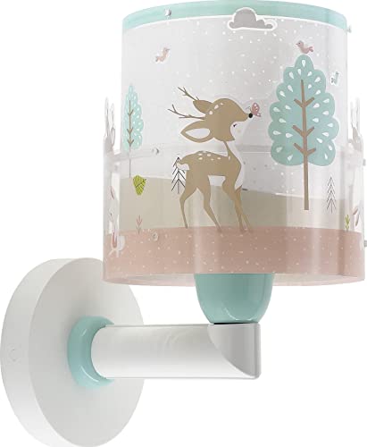 Dalber Children's Wall Lamp Loving Deer Deer Animal Deer Pink (61...