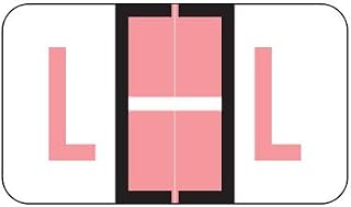 Doctor Stuff - File Folder Labels, Alphabet Letter L, POS 3400 - POAM Series Compatible Alpha Stickers, Pink, 15/16" x 1-5/8", 500/Roll