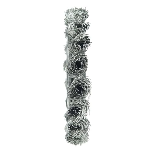 Image of Weiler 08264 3 inch Standard Twist Knot Wire Wheel, .014 inch Stainless Steel Fill, 1 /2 inch-3 /8 inch Arbor Hole, Made in The USA (Pack of 10)