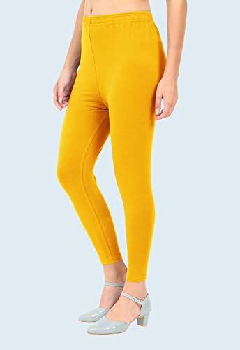 Image of POPOLO Women's Super Soft Ankle Length Cotton Lycra Solid Stretchable Legging