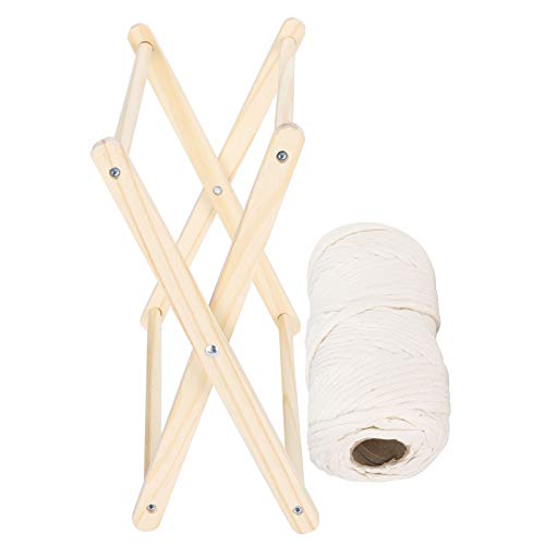 SEAFRONT Revistero Boho, Madera Pulida Hecha a Mano, Diseño Único para Decoración y Almacenamiento del Hogar, 35 Cm de Alto para Sala de Estar y Oficina