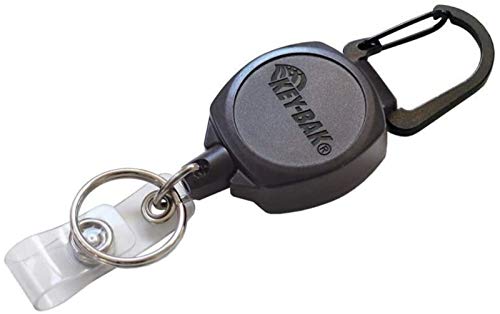 Badge d'identité rétractable Key-Bak avec cordon Kevlar robuste pour professionnels