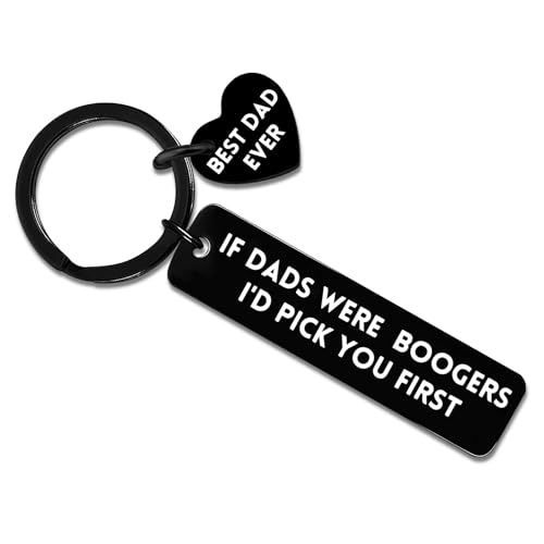 AOBIURV Father’s Day Gifts from Daughter Son Funny Dad Keychain Gifts for Him Best Dad Ever Gift for Birthday Fathers Christmas Valentines Day Funny Metal Keyrings Jewelry