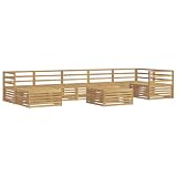 vidaXL Outdoor-Sofagarnitur 8 pcs Weiß Massivholz Akazie, Moderner Garten, wetterfester Sofasatz für draußen, entspannendes Loungemöbel für die Terrasse