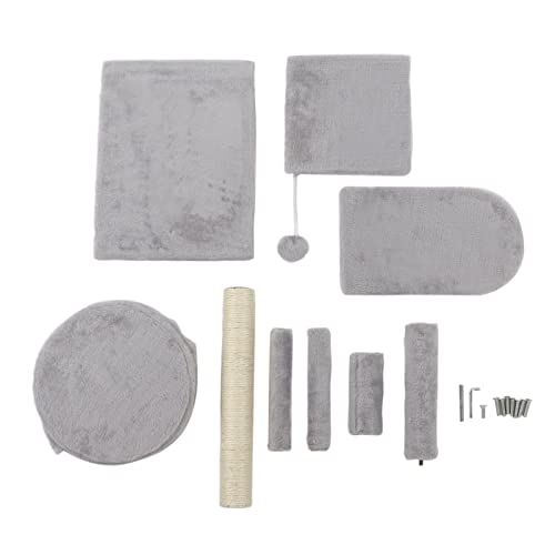 KUIDAMOS Torre de gato, moagem de garra natural, resistente à mordida, espaço privado, árvore arranh