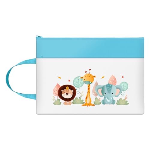 Bolsa organizadora de archivos, impermeable, con múltiples compartimentos, bolsa de archivos de informe de embarazada para tarjetas de identificación, carpetas de recibos, viajes de negocios, viajes