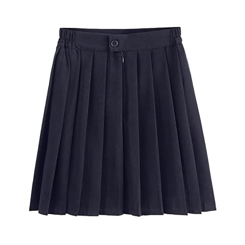 Yoyorule Saia feminina fashion escolar lisa plissada estilo acadêmico saia sexy temperamento escolar