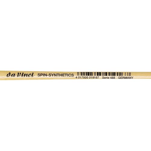 Image of da Vinci Watercolor Series 488 CosmoTop Spin Paint Brush, Round Synthetic with Lacquered Natural Handle, Size 0 (488-0)