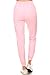 Leggings Depot Womens Relaxed fit Jogger Pants - Track Cuff Sweatpants with Pockets, Pink, Large
