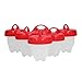 6 pezzi fornello per uova in silicone, portauova bracconieri uova sode senza guscio antiaderente silicone bollito vapore stampo uovo bracconiere caldaia