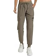 XINGPAOZHE Women's Lightweight Cargo Pants with Pockets Stretchy Quick Dry Hiking Pants for Trave...