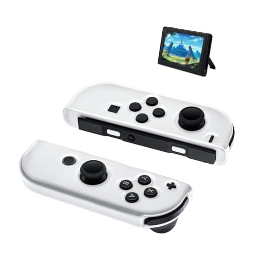 Mcbazel Switch Controller Housse de Protection TPU Transparence Housse de Protection Durable pour Les Manettes de la Coque NS Switch/Switch OLED,Pas Switch 2-1 Paire