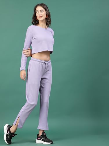 Image of Rigo Cotton Co-ord Set for Women | Round Neck, Slim Fit Tracksuit Co-ords Set for Women | Stylish Dresses for Women | Casual Wear, Beach Wear, Vacation Wear Outfit for Women