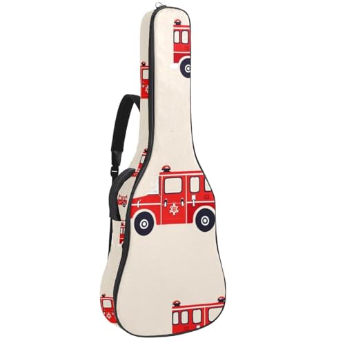 Housse guitare acoustique 42.9 pouces étanche sac transport rouge rigolo
