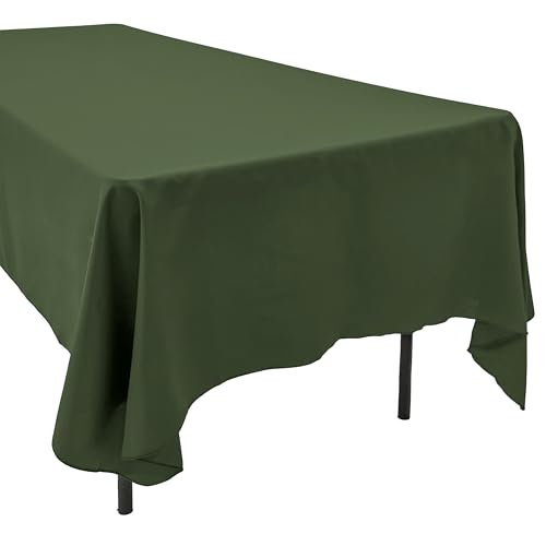 AK TRADING CO. 60 x 126-Inch Rectangular Polyester Tablecloth - Made in USA - Wrinkle-Resistant, Flame Retardant, Durable Party Table Cover, Banquet Tablecloth, Wedding Table Cover - Olive Green