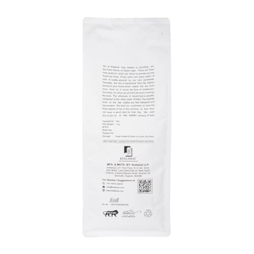 Image of KOLLAMAI Gold Assam CTC Tea Powder 1kg | Strong Kadak Chai Patti | Single Origin Handpicked Leaves | Pack of 1 | Makes 400 Cups