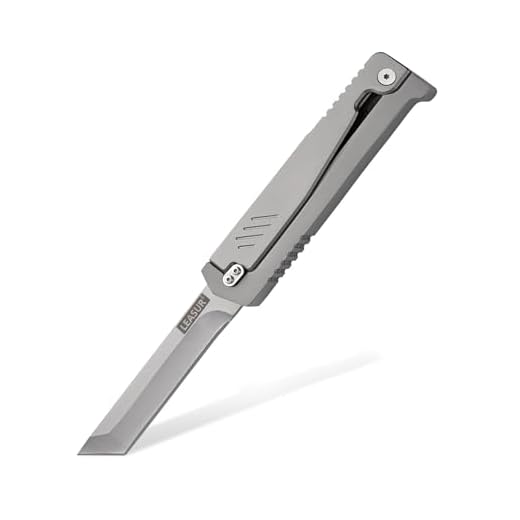 LEASUR Tactical Folding Knife,9" Survival Knife With Belt Clip,All Steel Sharp Blade Pocket Knife For Men Camping Outdoor Work