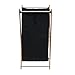 Household Essentials X-Frame Bamboo Hamper, Washable Black Liner and Bamboo Frame, and Renewable, Folds for Storage, Simple and Chic, Natural