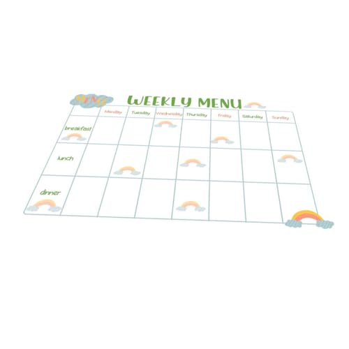 Planificateur de repas réutilisable auto-adhésif et effaçable à sec - 4