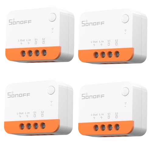 Miniatura 7 de SONOFF ZBMINIL2 4pcs Zigbee Interruptor inteligente, interruptor Sin Neutro，Interruptor inalámbrico ZigBee de 2 vías,Requiere ZigBee 3.0 Gateway Hub Compatible con Alexa y Google Home(6A 1440W)