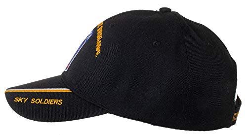 Officially Licensed US Army 173rd Airborne Brigade Sky Soldiers Embroidered Black Adjustable Baseball Cap