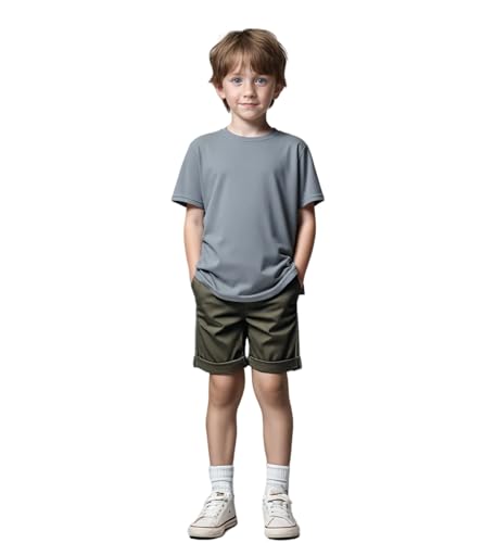 5 Pack Boys Mesh Athletic Quick Dry Short Sleeve Workout Moisture Wicking Active T-Shirt for Kids2