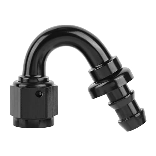 Image of EVIL ENERGY 10AN 150 Degree Push Lock Hose Fitting End Black