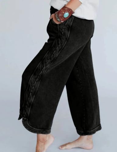 Women's Casual Wide Leg Pants High Waist Drawstring Sweatpants Baggy Athletic Trousers with Pockets4