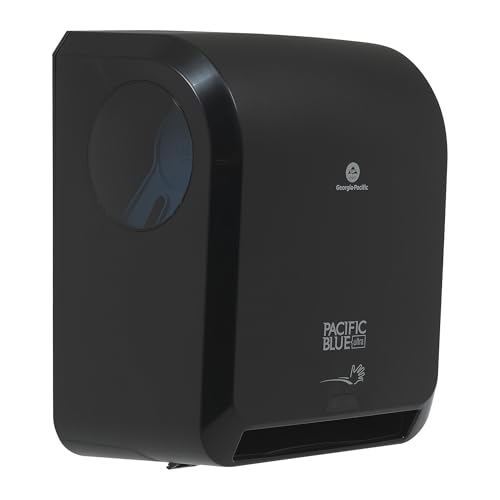Pacific Blue Ultra 8' High-Capacity Automated Touchless Paper Towel Dispenser by GP PRO (Georgia-Pacific); Black; 59590; 12.9' W x 9' D x 16' H; 1 Dispenser