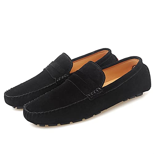Mens Loafers Shoe Genuine Leather Penny Loafer Stitching Details Round Toe Rubber Sole Classic Comfortable Anti-Slip Lightweight Outdoor Classic2
