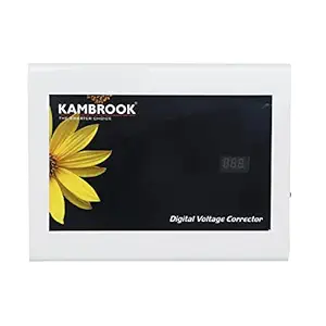 KAMBROOK 4Kva Voltage Stabilizer for Triple Booster AC Usage Upto 1.5 Tons AC Input White with 5-Year Warranty Set of 1. (140 V)