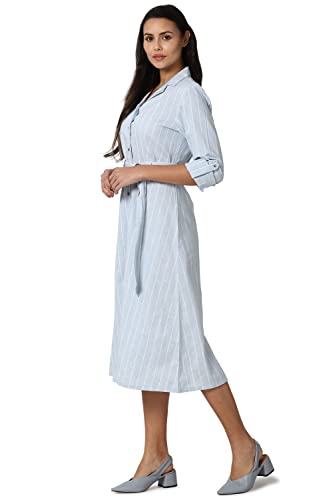 Image of Van Heusen Woman Women's Linen Blend Fit and Flare Knee-Length Dress