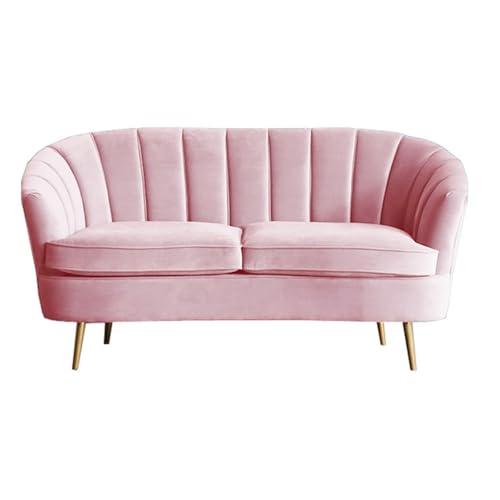 Jshigogo 2人掛け ソファー ベルベット ソファ モダン 一人暮らし 座り心地が良い カウチ 組み立ても簡単 リビングソファ ベージュ オフイスチェア オフィス 在宅ワーク メイクアップチェア 北欧スタイル デスクチェア (ブルー)