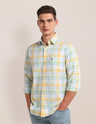 Image of U.S. Polo ASSN. Men's Cotton Blend Regular Fit Shirt
