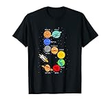 Kinder 5 Jahre Alt Weltall Geburtstag Planeten Rakete T-Shirt