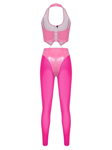 Pantalones trajes de rave y top con cremallera para ajustar a tu medida 4
