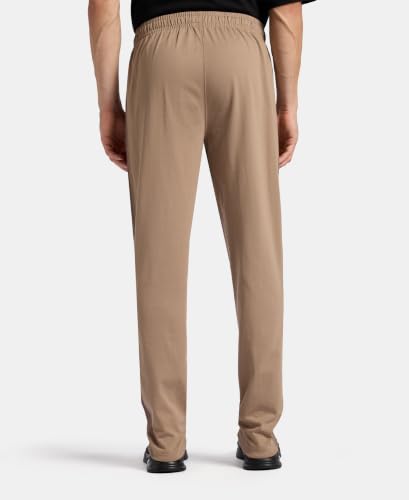 Image of Jockey AM75 Men Super Combed Cotton Rich Slim Fit Trackpant with Zipper Media Pocket